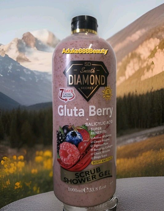 Smooth Diamond Gluta Berry Salicylic Acid Scrub Shower Gel (1000ml)