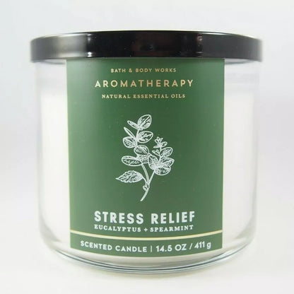 Bath & Body Works Aromatherapy Eucalyptus Spearmint Stress Relief 3-Wick Candle