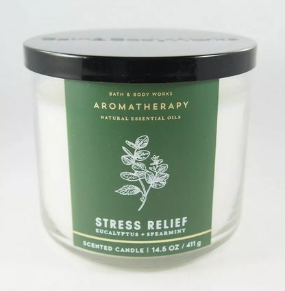 Bath & Body Works Aromatherapy Eucalyptus Spearmint Stress Relief 3-Wick Candle
