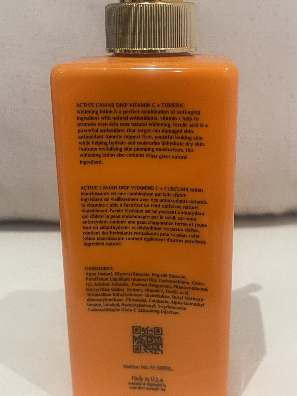 Active Caviar Drip Vitamin C & Turmeric Firming Whitening Lotion SPF 50