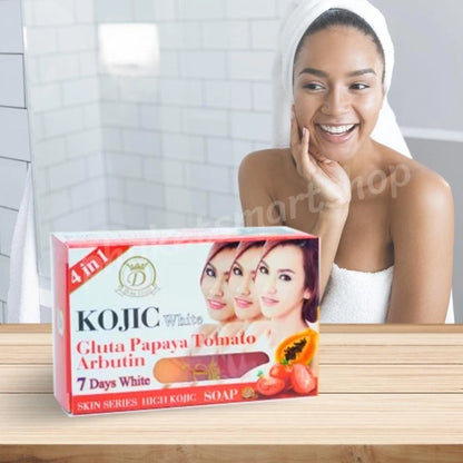 Kojic White Gluta 4-in-1 Papaya Arbutin Soap
