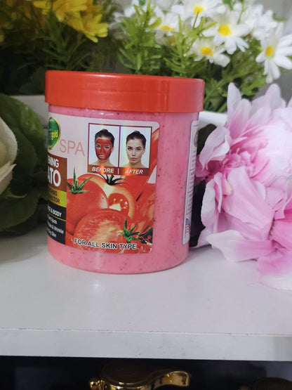 Veet Gold Skin Whitening Tomato Face and Body Scrub – 500g