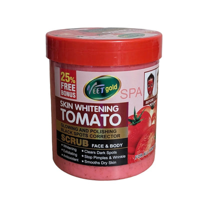 Veet Gold Skin Whitening Tomato Face and Body Scrub – 500g