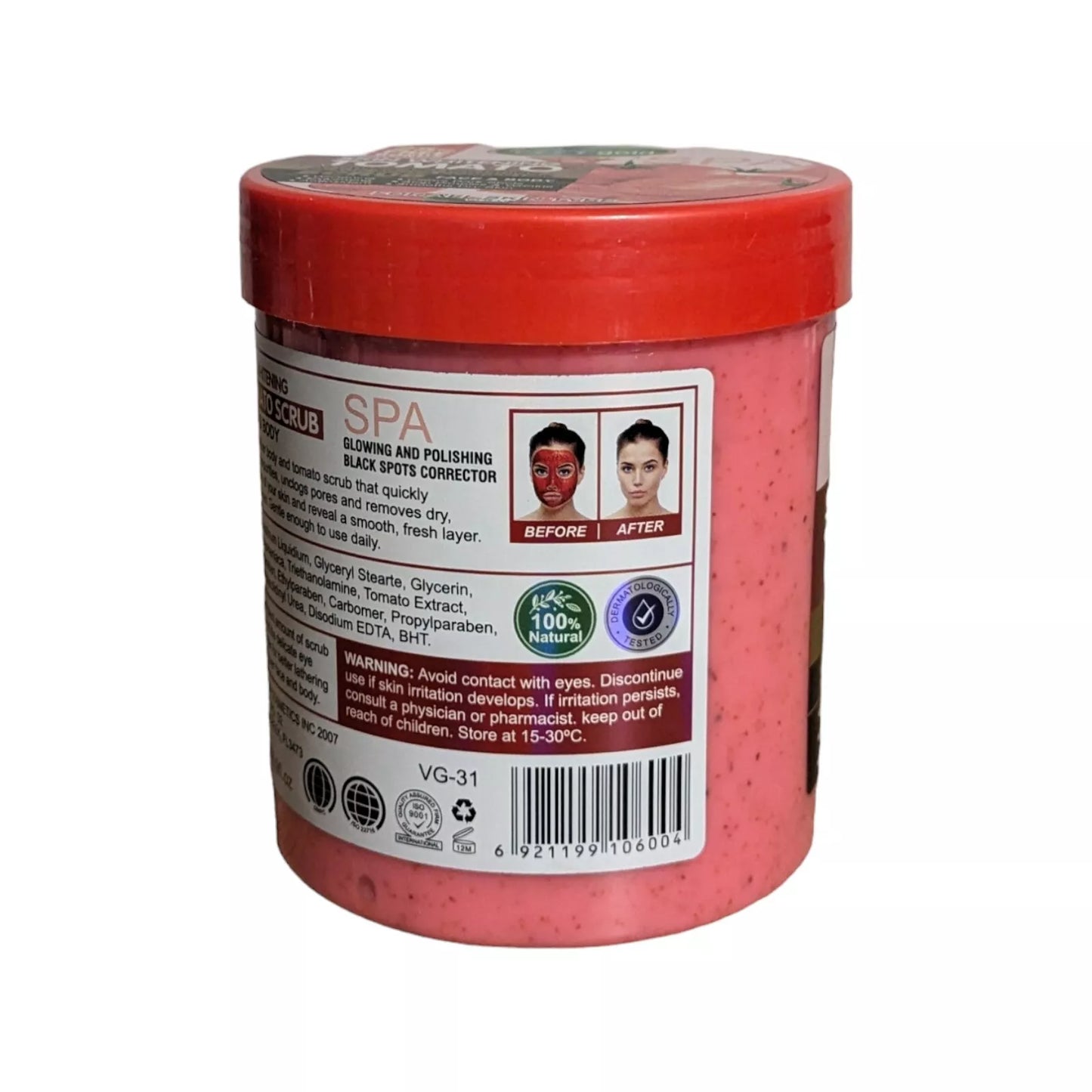 Veet Gold Skin Whitening Tomato Face and Body Scrub – 500g