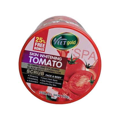 Veet Gold Skin Whitening Tomato Face and Body Scrub – 500g