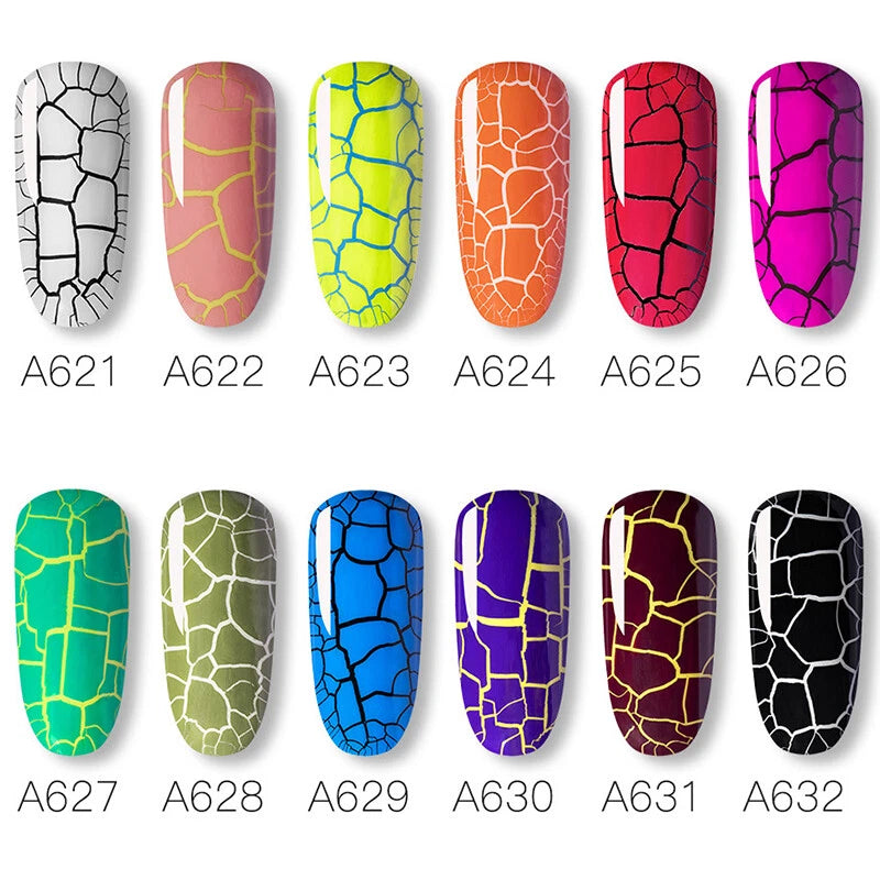 ROSALIND Crackle Gel Nail Polish – Textured Shatter Effect UV/LED Gel