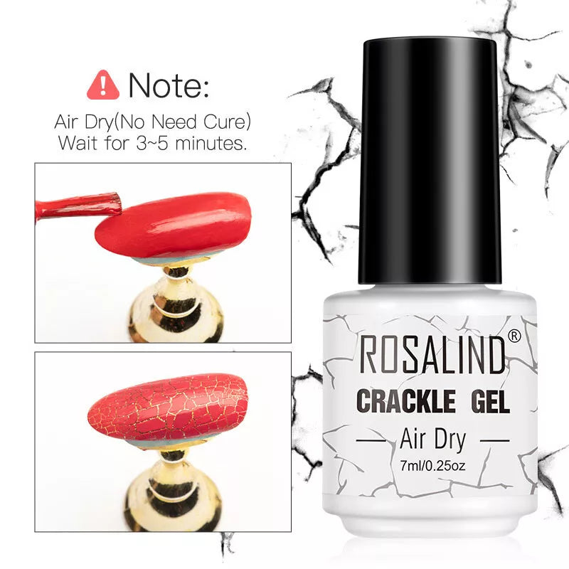 ROSALIND Crackle Gel Nail Polish – Textured Shatter Effect UV/LED Gel