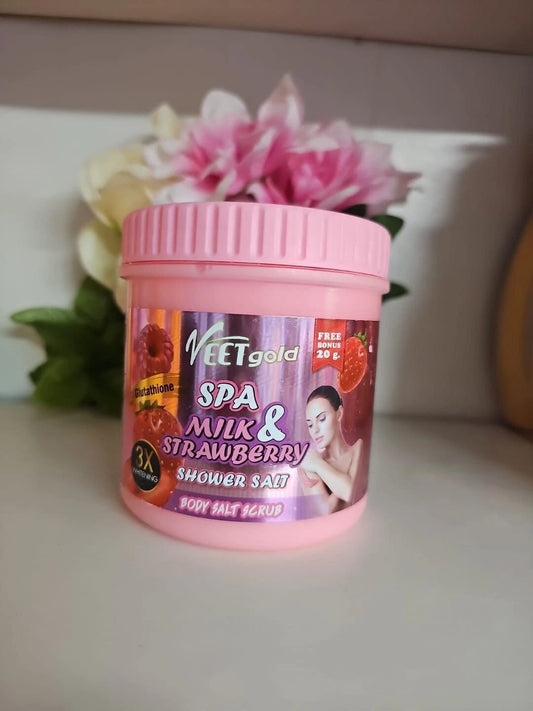 Veet Gold Spa Milk & Strawberry Face and Body Salt Scrub