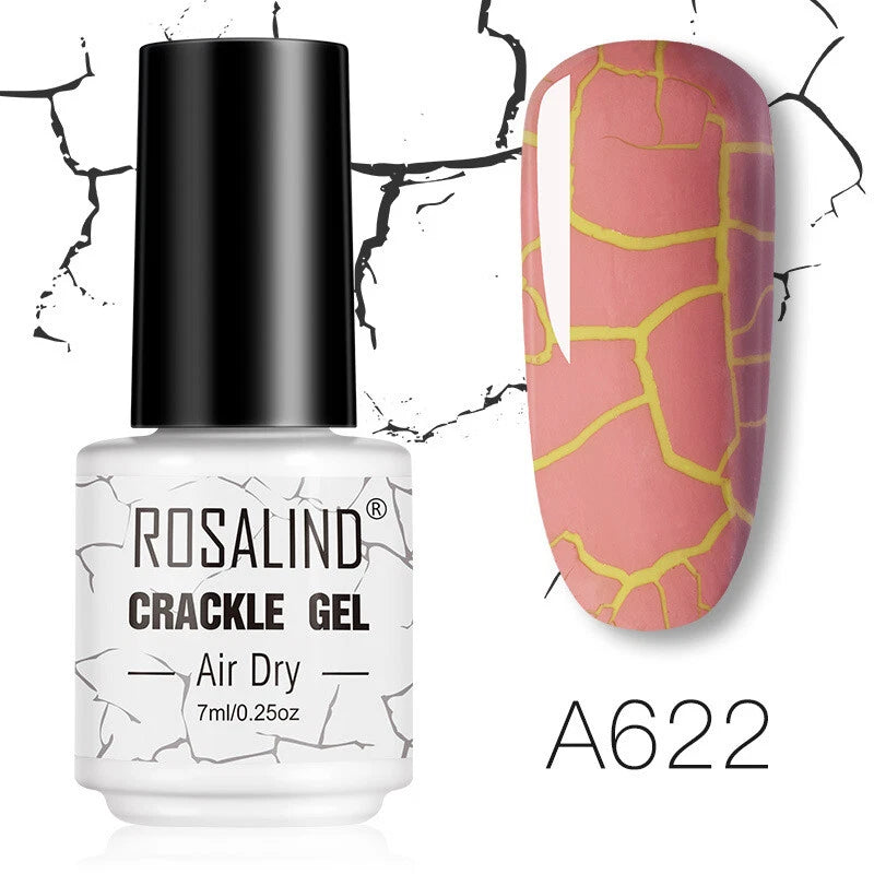 ROSALIND Crackle Gel Nail Polish – Textured Shatter Effect UV/LED Gel