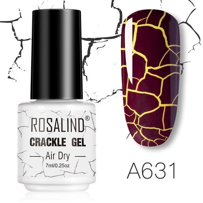 ROSALIND Crackle Gel Nail Polish – Textured Shatter Effect UV/LED Gel