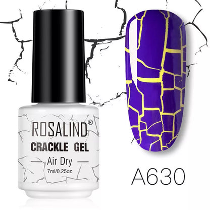 ROSALIND Crackle Gel Nail Polish – Textured Shatter Effect UV/LED Gel