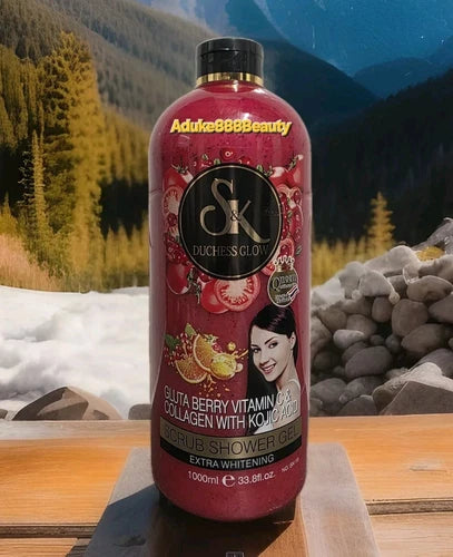 SK Duchess Glow Gluta Berry Vitamin C & Collagen with Kojic Acid Scrub Shower Gel – Extra Whitening (1000ml)