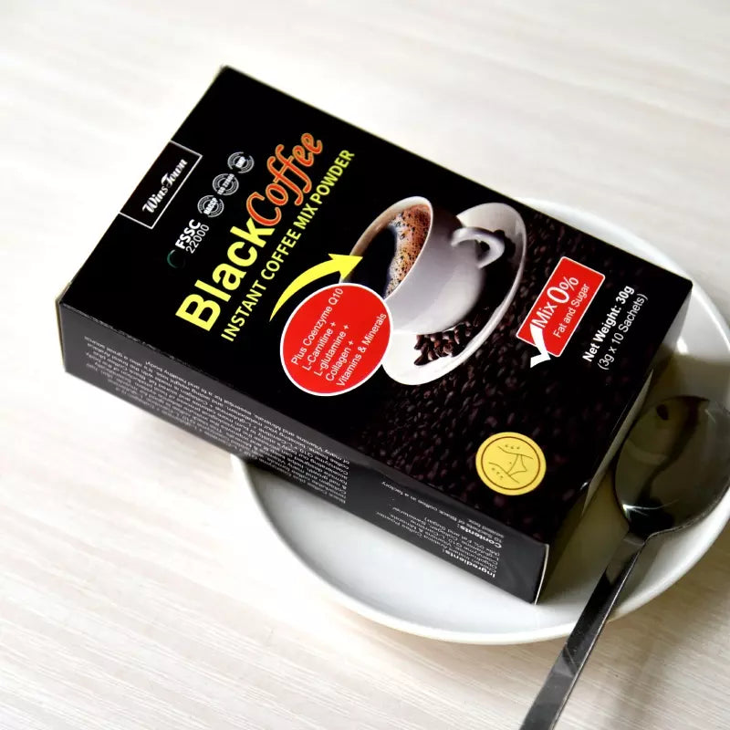 Wins Town Black Coffee Instant Mix Powder 30g Black