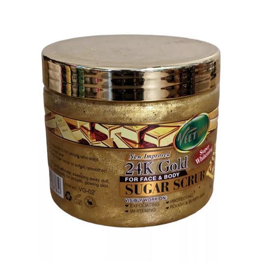 Veet Gold 24K Gold Sugar Face & Body Scrub (450g)
