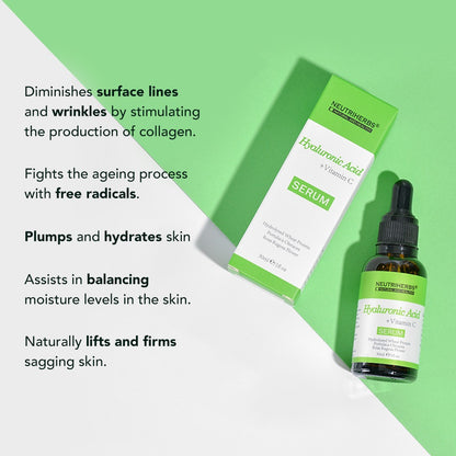 Neutriherbs Hyaluronic Acid (3%) Serum with Vitamin C - 30ml