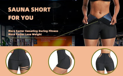 Custom body shaper and biker training women weight loss sweat waist trainer leggings sauna pant shorts