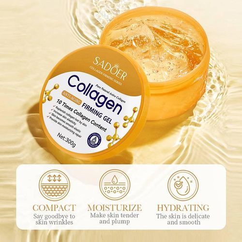 SADOER Collagen Moisturizing Gel for Anti Aging Anti Wrinkles Brightening Face Repair gel 300g