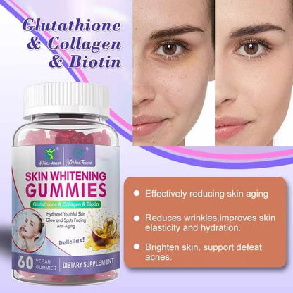 Daynee Skin care supplement gummies to lighten the skin vitamins glutathiones collagen glow gummies for skin