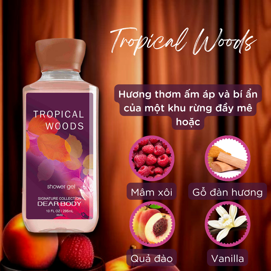 Dear Body Tropical Woods Shower Gel Captivating Body Wash.