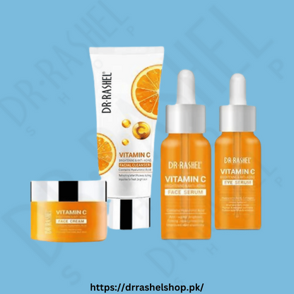 Dr. Rashel 4in1 Set Vitamin C Series(face+ eye Serum, cream &cleanser)