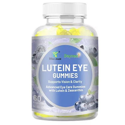 DAYNEE LUTEIN EYE gummies advanced eye care Supplement Vitamin DHA Gummy Beta carotene Zeaxanthin Zinc Blueberry Flavor eye light candy