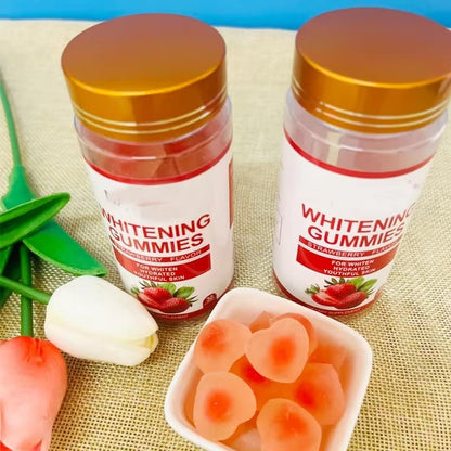 Winstown Sandwich whitening gummies skin supplement Strawberry flavor Skin beauty collagen OEM glow whitening gummies